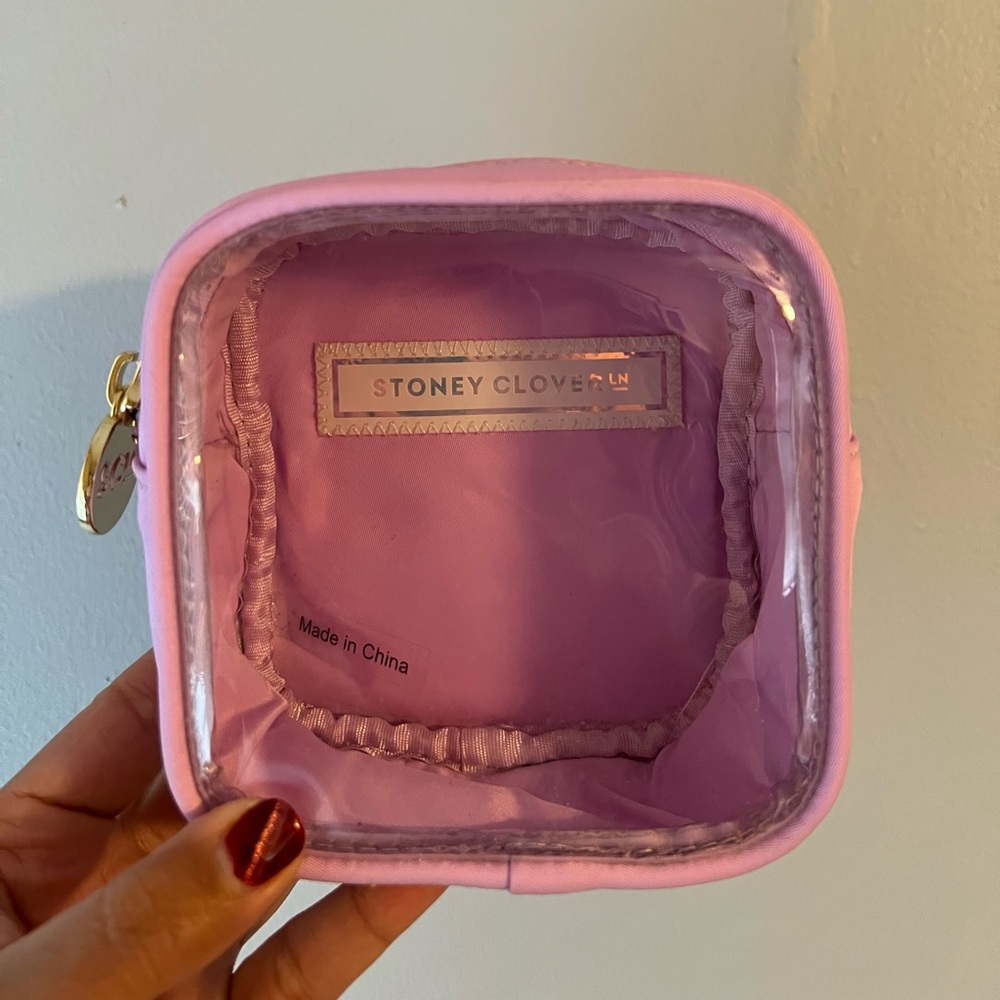 Stoney Clover Lane grape clear front mini pouch